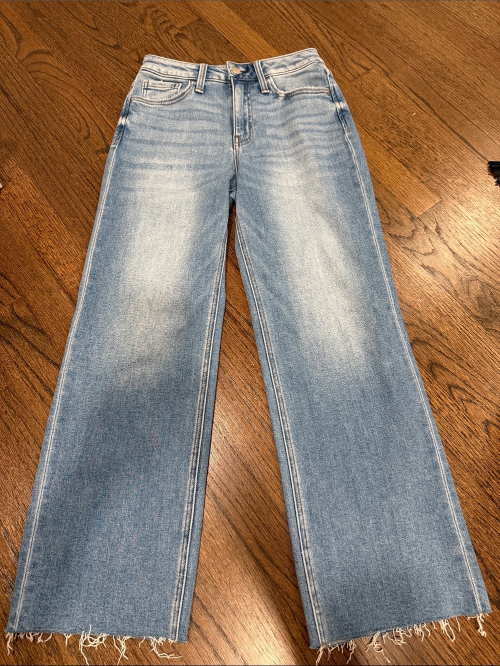 Flying Monkey Light Wash High-Rise Wide Leg Jeans